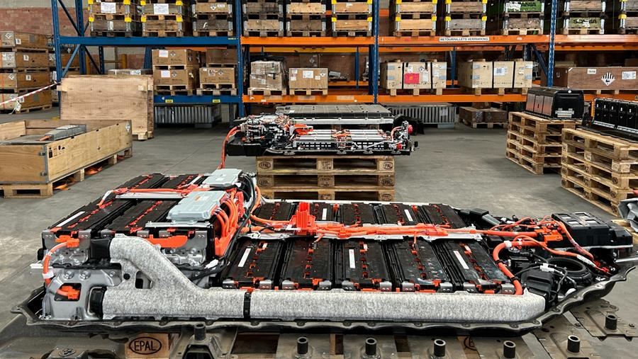 Het hergebruik en de recyclage van HV-batterijen