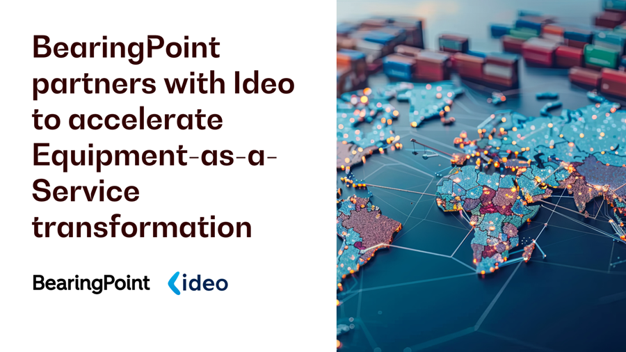 BearingPoint sluit partnerschap met Ideo om de  transformatie naar Equipment-as-a-Service te versnellen